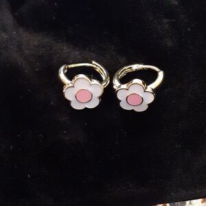 New Little Miss 14K Gold Plated Huggy Earrings Hypoallergenic, Nickle Free New